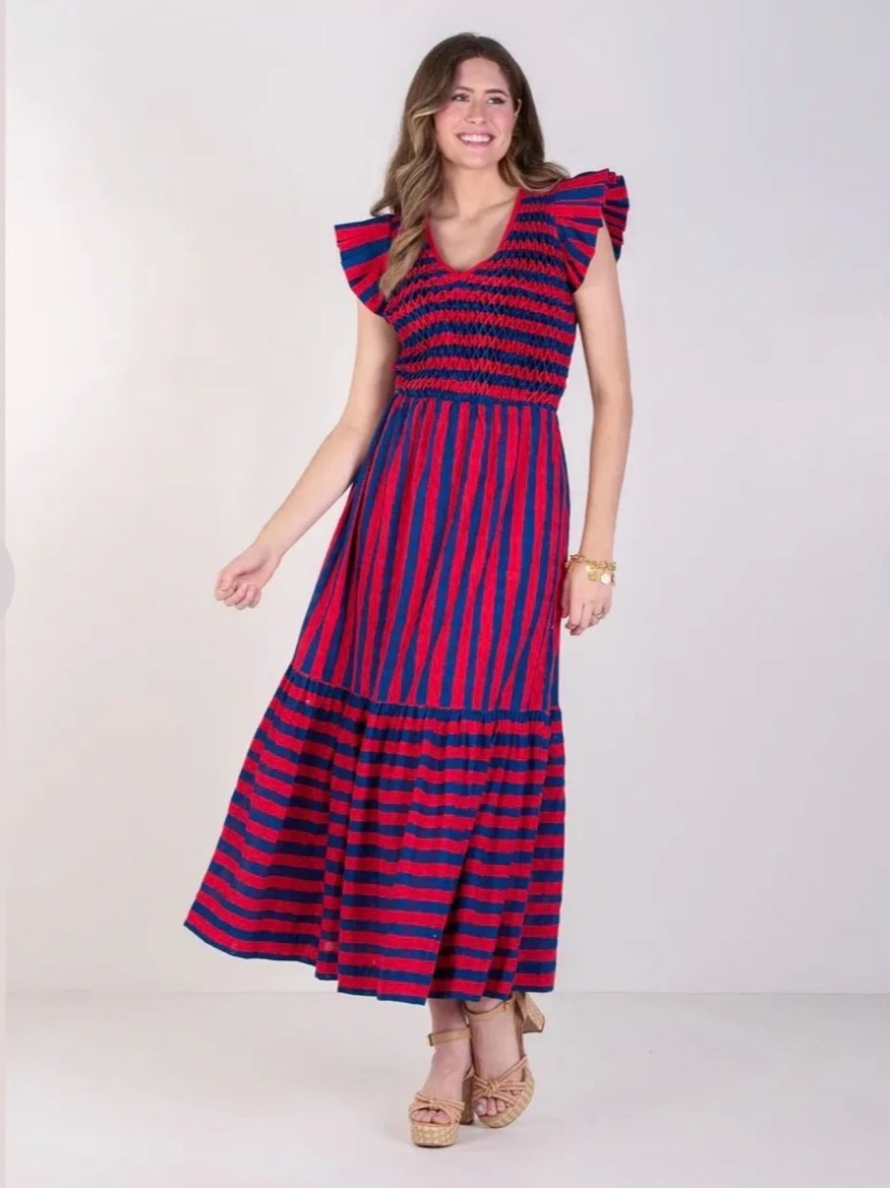 Emily McCarthy Grace Maxi in Americano Stripe, Small
